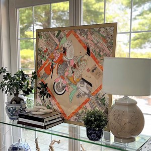 Magnetic Illuminated Scarf Display Frame by LuxeDisplay