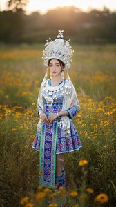 Hmong girl in the flower field. | Vaj Pete