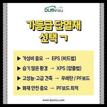가등급 단열재 종류·특징·가격 총정리 (2026년 최신 기준 반영) 듀오인슈에서 알아보겠습니다