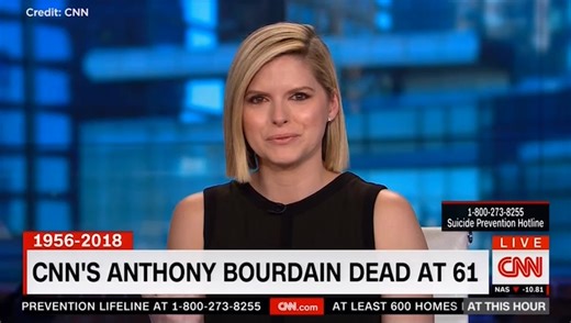CNN’s Kate Bolduan fights back tears as she remembers her colleague Anthony Bourdain