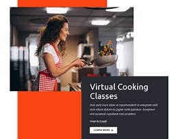 Virtual cooking classes - Website Mockup by Nicepage