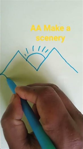 #alphabet #alphabetart AA Make easy scenery।