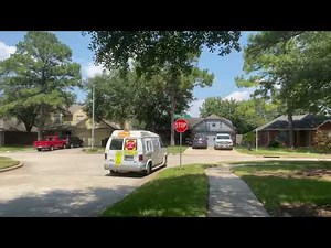 White ice cream truck in Spring Texas