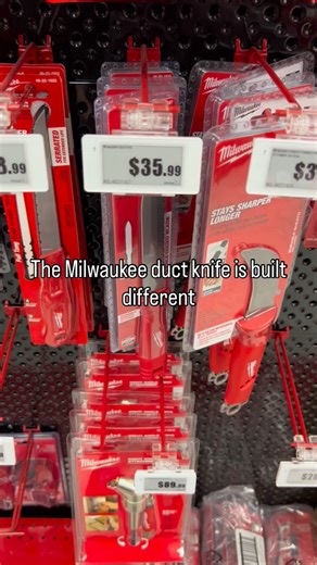 The Milwaukee Duct Knife stays sharper longer and has a included sheath 👀 #milwaukee #milwaukeetools #jccayer | Jean-Claude Cayer Enterprises Ltd.