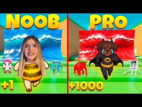 I WENT FROM NOOB TO PRO IN ESCAPE THE TSUNAMI BY BRAINROTS DAY 1