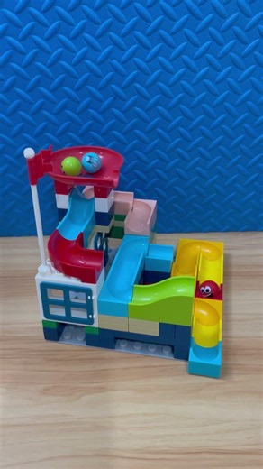 Marble Run Slide Blocks ASMR 🔴 23e 07 🔵 #marblerun #asmr #marblerace Duplo Marble