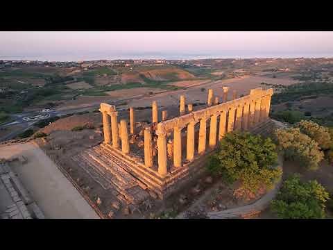 The valley of the temples at Agrigento, Sicily (drone 4K)