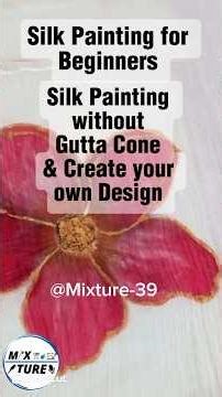 Silk Painting without Gutta💡 | Silk Painting Tutorial | Silk Painting on Fabric #art #reels #shorts