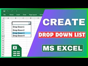 How To Create A Drop Down List In Excel | Make Drop Down Menu In Excel
