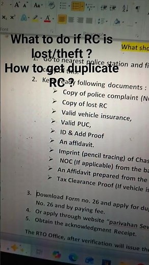 Lost Your Vehicle RC? How to Get Duplicate RC in India | Step-by-Step Guide #duplicatercbook #