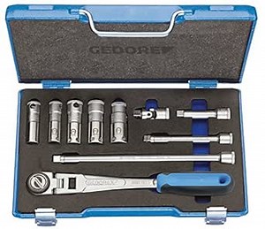 GEDORE 1795554 Set of Spark Plug Sockets, 3/8" (Pack of 10)