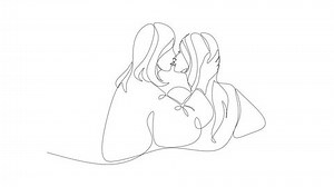 Linear Drawing Couple Girlfriends Sisters Lgbt Stock Footage Video (100% Royalty-free) 3443444209 | Shutterstock