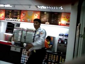 Customer service at its best through a security guard