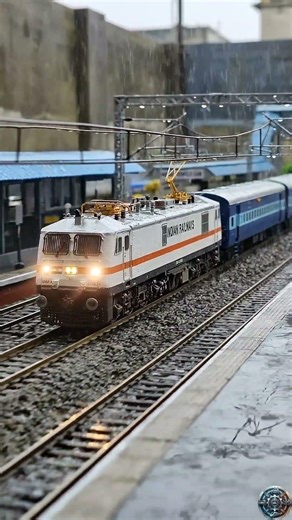 Rainy Mini Railway Station! 🌧️🚂 Tiny Electric Train Passing | Micro Vehicle Lab