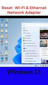 Thanks for watching the Video. How to Reset the Wi-Fi and Ethernet Network Adapter in Windows 11. Settings/ Network & internet /Advanced network settings/Network reset/ reset Please give a like and comment down below if it worked. DON’T FORGET TO SUBSCRIBE MY CHANNEL. ............... Visit our Facebook page. https://www.facebook.com/ItTutorialandSolution Visit Our other YouTube channel. https://www.youtube.com/@SukantaComputerengr ................. #Reset_WiFi_Ethernet_Network_Adapter #reset_net