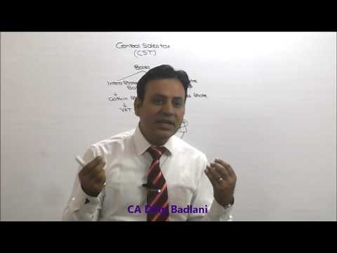 CA / CMA : Indirect Tax : Central Sales Tax : Lecture 1 : CST