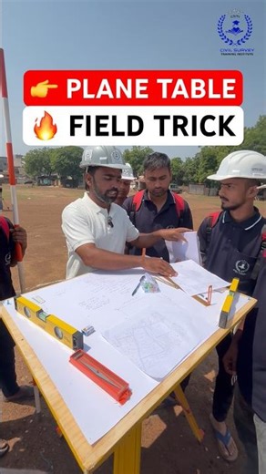 👉 Plane Table Survey कैसे करें? 📏 | Live Field Practical 🔥 #civilsurveytraininginstitute