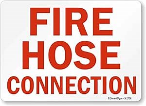SmartSign “Fire Hose Connection” Sign | 10" x 14" Plastic