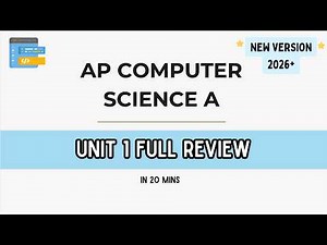 AP CSA Unit 1 Full Review | NEW 2026 |