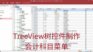 Access基础教程：树控件TreeView制作会计科目菜单，Access VBA教程