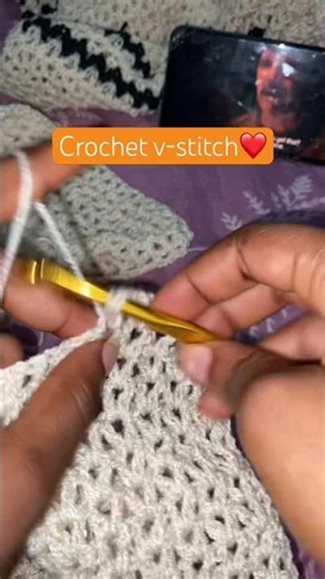 How to crochet v stitch (beginner tutorial) #crochetpatterns