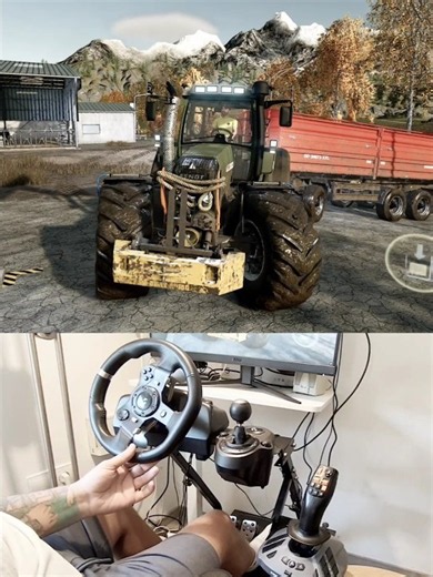 Fendt Vario TMS 820 Felsbrunn FS25 Steering Wheel Thrustmaster Farmstick #dkgc #farming #tractor