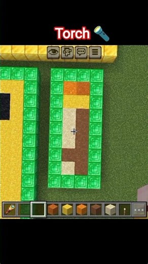 Minecraft Falling Concrete Powder: Torch 🔦 #shorts