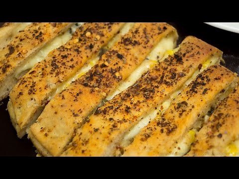 Cheesy Garlic Bread Sticks Recipe / Stuffed Garlic Bread Sticks