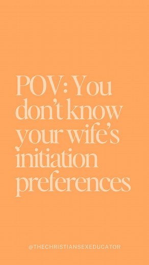 You’ve GOT to learn your spouse’s initiation preferences. Learn to speak their initiation language. What helps them feel loved, wanted, and excited about s*x? Comment INSTYLE and I’ll send you my FREE Initiation Style Guide so you can learn each other’s preferences together. | Carlie Palmer-Webb, MS