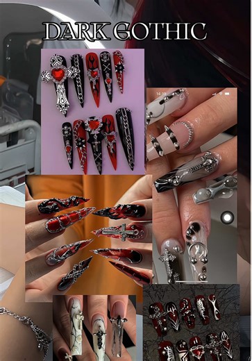 Dark Gothic Nail Designs by Cosie
