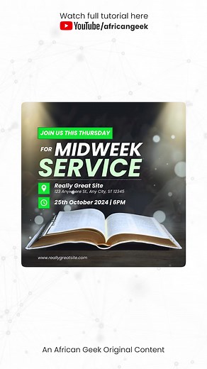 Here is how to make an easy Church service design in Canva with simple design tricks. Wait till the end to see the final result. #canva #canvalove #design #graphicdesigner #foryoupage