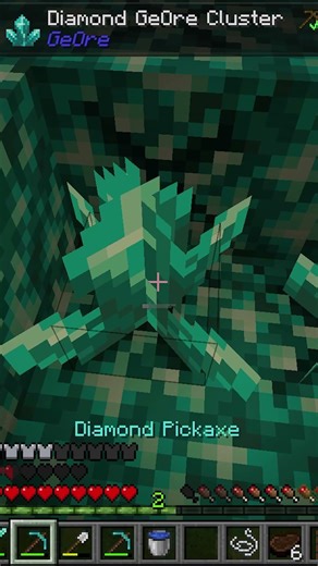Found a diamond GeOre node. Diamonds just got easier. #minecraft #moddedminecraft #minecraftshorts