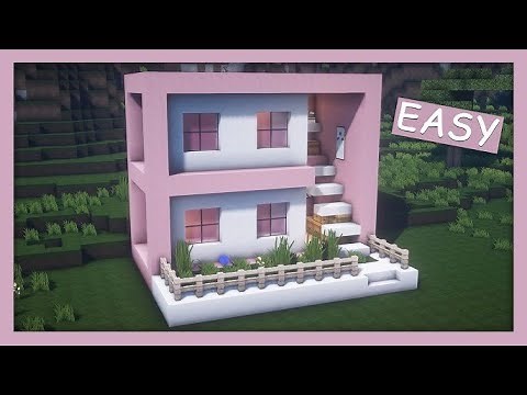 Minecraft Pink Modern House Build – Easy Tutorial! 💗📐