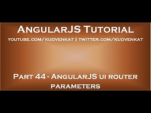 AngularJS ui router parameters