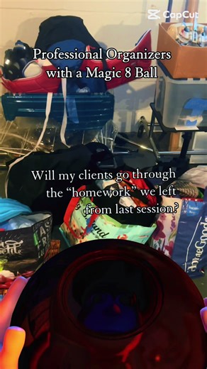 It’s okay, we still love organizing for you 🎱 . . . #SpacedByT #OrganizingTips #Thefunnyorganizer #professionalorganizer