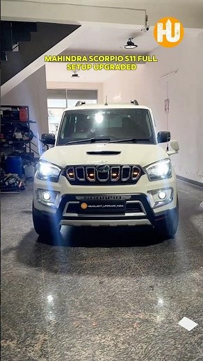 Mahindra scorpio s11 led bulb, laser foglamp projector upgrade. Brightest headlight setup
