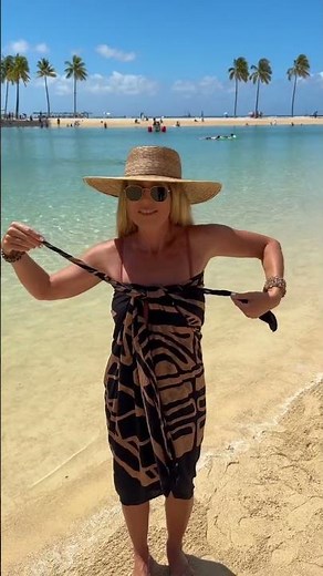 Here's a fun way to make a one shoulder dress from a sarong