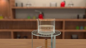 Water evaporation physics experiment 3d rendered experiment