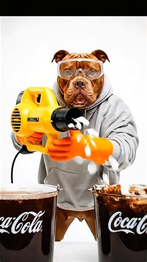American bully dog Mentos Experiment Gone Wrong: