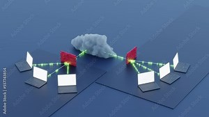 downloading data from the cloud, transferring data between computers on the internet