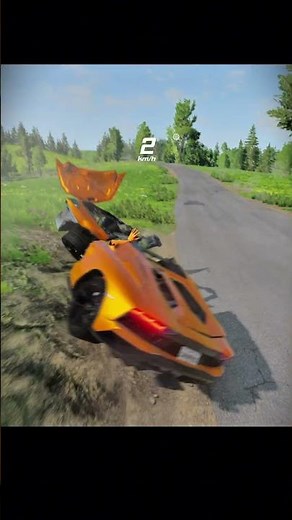 "Unbelievable! Lamborghini Crashes Into Bollard and Gets Wrecked