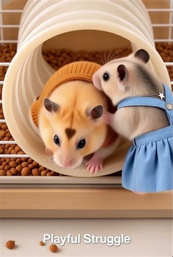 Hamsters' Happy Dining DiaryNO.04 #AIHamster #CuteHamster #LittleHamster