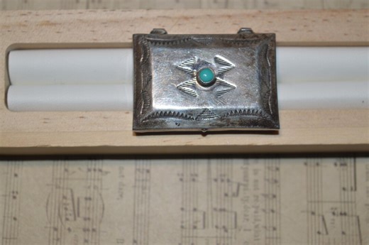 Native American Pill Box, Etched Sterling Silver 925, Turquoise Gemstone, Navajo Artisan Made, - Etsy