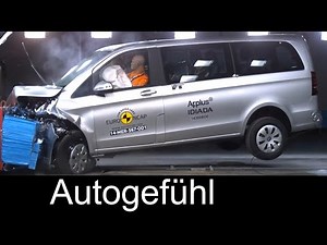 Mercedes V-Class V-Klasse 2015 crash test & ESC test - Autogefühl