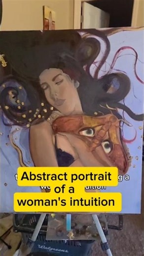 Abstract portrait of a woman's intuition- my interpretation #art #artist #abstractportrait