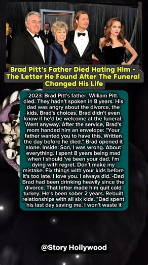 Brad Pitt's Father Died Hating Him The Letter He Found After The Funeral ChangedHisLife.William Pitt