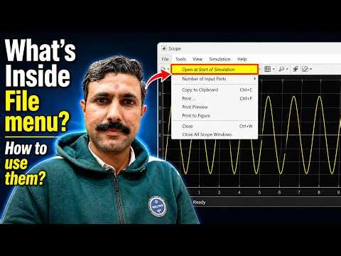 MATLAB Scope File Tab Explained | Step-by-Step Tutorial with Example