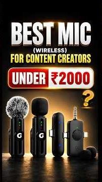 Best Wireless Mic for Content Creators Under 2000 - Budget Mic for YouTube, Vlogging & Recording