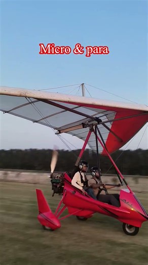 Microlight Landing 🛬 & Paramotor Takeoff 🛫 #takeoff #landing #aircraft