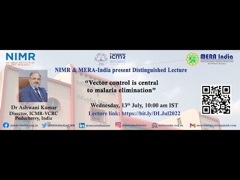 Lecture by Dr Ashwani Kumar, ICMR-Vector Control Research Centre, Puducherry, India,